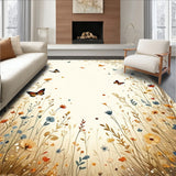 Abstract Insect Meadow Ultra Floor(Beige)