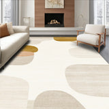 Desert Sand Area with Minimalist Abstract Design Elements(Beige)