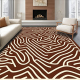 Nordic Maze Interlocking Modern Art Nouveau Motif(Brown)