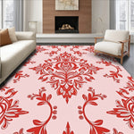 Vintage Damask Arrangement with Subtle Ornate Leaf Motifs and Artistic Fading (Pink) - ODIKA