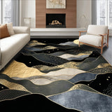 Abstract Luxe Marbleized Design(Black)
