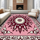 Elegant Medallion Trellis Vintage Distressed Floral Boho (Pink) - ODIKA