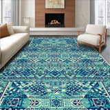 Ultra Soft Area Rug, Non Slip, Stain Resistant, Washable Area Rugs for Living Room, Bedroom, Ocean Wave Nautical Beach(Blue)