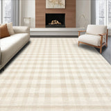 Chic Checkerboard Area Boho Inspired Beige Eclectic Geometric(Beige)