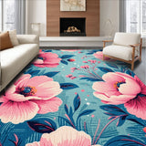 Ultra Soft Area Rug, Non Slip, Stain Resistant, Washable Area Rugs for Living Room, Bedroom, Vintage Pink Non-Slip Living Room Rug(Pink)