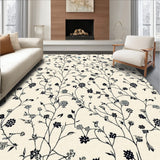 Abstract Floral Entrance With Minimalist Beige Black Design(Ivory)