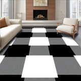 Festive Buffalo Check Decorative Floor Covering(White)
