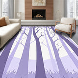 Abstract Woodland with Misty Dawn Color Palette(Purple)