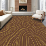 Modern Abstract Ripple Featuring Subtle Metallic Highlights(Brown)