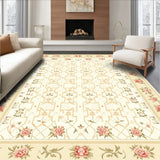 Heritage Collection Oval with Traditional Floral Lattice(Beige)
