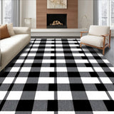 Retro Buffalo Plaid Floor with Distinctive(Black)