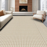 Ultra Soft Area Rug, Non Slip, Stain Resistant, Washable Area Rugs for Living Room, Bedroom, Loop-and-Cut Tufted Cotton(Beige)