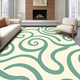 Abstract Wave With Fluid Interlocking Swirls And Contrast (Ivory)