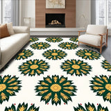 Festive Interlocking Starburst with Elegant Snowflake Motifs(Green)
