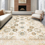 Boho Inspired Beige Runner Non Slip Kitchen Floor(Beige)