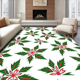 Festive Holly Berry Vine Holiday with Snowflake Accents(White)