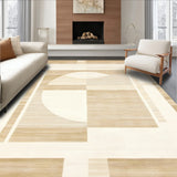 Briar Beige Area Geometric Minimalist Floor Art Eclectic Style(Beige)