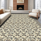 Ultra Soft Area Rug, Non Slip, Stain Resistant, Washable Area Rugs for Living Room, Bedroom, Neutral Abstract Dining Room Distressed Large Rug(Beige)