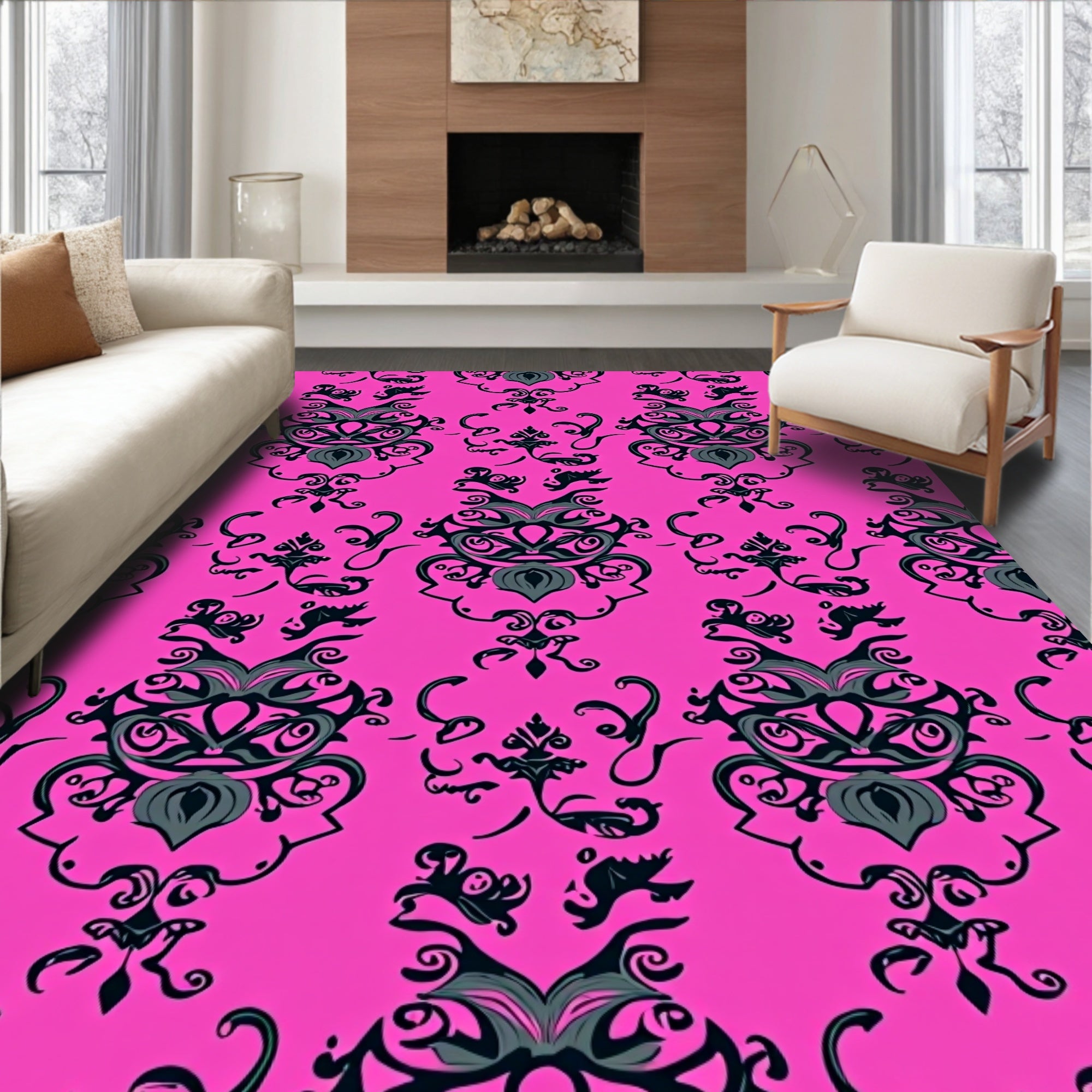 Vintage Damask Sophisticated Enchanting Magnificent (Pink) - ODIKA
