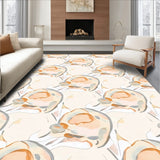 Elegant Interlocking Medallion Abstract Artisan Crafted(Beige)