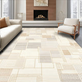 Bermuda Weave Collection Area Cream Beige Neutral Abstract Motif(Beige)