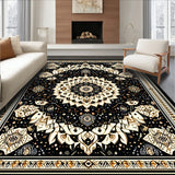 Chic Earthy Toned Circular Design(Black)