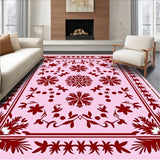 Scandinavian Folk Art Medallion Featuring Whimsical Holiday(Pink)