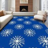 Nordic Snowfall Elegant Timeless Flooring Art(Blue)