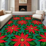 Vintage Poinsettia Bloom Festive Holiday(Red)