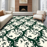 Enchanted Woodland Foliage Tapestry With Delicate Branch Motifs(Green)