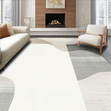 Contemporary Abstract Area Grey & Beige Minimalist Design(Beige)