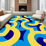 Minimalist Abstract Swirl with Overlapping Elliptical Forms(Yellow)