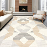 Whispering Sands Geometric Area Contemporary Neutral Toned Home Accent(Beige)