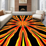 Starburst Kaleidoscope Modern Abstract Motif (Red)