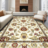 Jacobean Inspired Botanical for Contemporary Home Floor Cover(Beige)