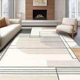 Chic Abstract Area Modern Beige Tones with Geometric Flair(Beige)