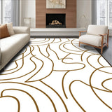 Interlocking Wave Motifs Featuring Muted Sepia And Taupe Highlights (Brown)