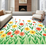 Botanical Meadow Blooms with Whimsical Leafy Accents (Yellow)