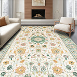 Beige with Abstract Floral Motifs(Ivory)