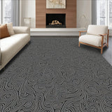 Nordic Cloudburst with Whimsical Swirls and Subtle Abstract Motifs (Black)