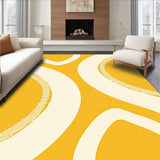 Abstract Wave Motif with Interlocking Chevron and Brushstroke Accents(Yellow)