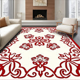 Radiant Bloom Elegant Mosaic Tapestry(Red)
