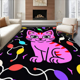 Quirky Sparkling Tabby Jester Yuletide Entertainment Throw(Pink)