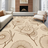Botanical Distressed Floral Symmetrical(Beige)