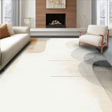 Abstract Beige Accent Grey Modern Print Entryway(Beige)