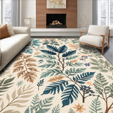 Ultra Soft Area Rug, Non Slip, Stain Resistant, Washable Area Rugs for Living Room, Bedroom, Beige Jungle Print Kids Playroom Rug(Ivory)