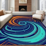 System Orbital Path Throw with Planetary Ring (Orange)