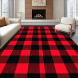 Winter Cabin Check Floor with(Red)