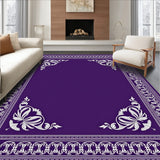 Elegant Fleur Scrollwork with Filigree Interlocking Leaf Motifs(Purple)
