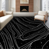Cosmic Constellation Map With Interstellar Trails And Twinkling Stars (Black)